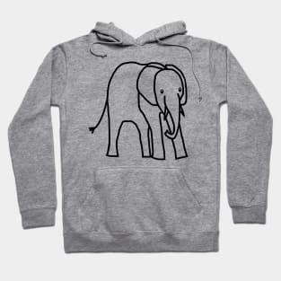 Little Elephant Outline Hoodie